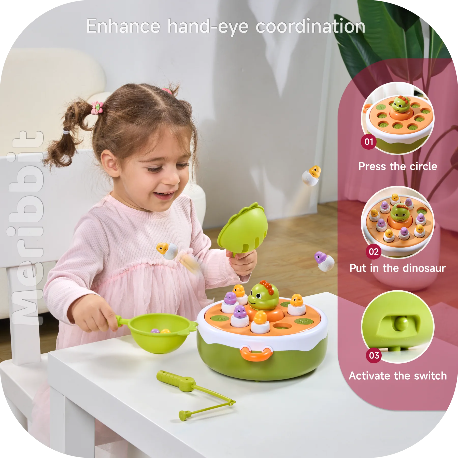 4-in-1 Dinosaur Educational Toy Enhance hand-eye coordination