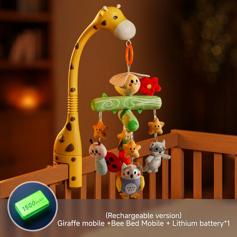 Tumama Kids Multi-Fit Cot Mobile with Music & Star Projection Light (Bluetooth function)