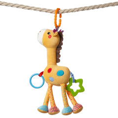 Hanging Giraffe Plush Toy with Teether & Rattle