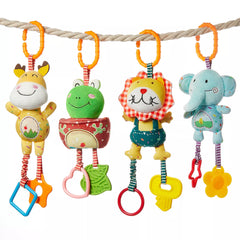 Hanging Soft Baby Rattle Toy Stroller Crib Early Development Toy Set