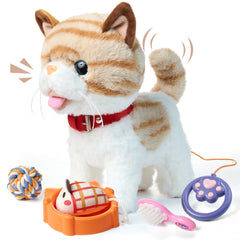 Realistic Walking Kitty Cat Toy with Leash for Sale