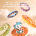 Musical stacking rings toy made of ABS material with colorful transparent rings and smooth design