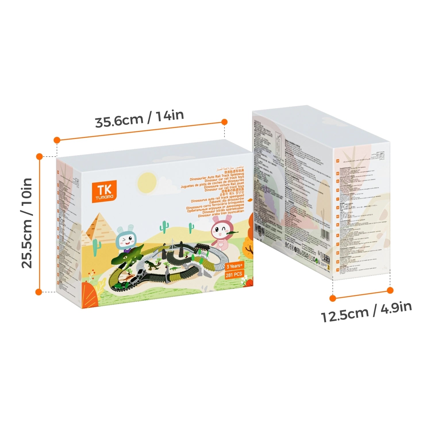 TUMAMA Dinosaur Themed Toys Race Track Set for Kids