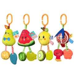 Hanging Plush Soft Rattle Toys for Newborn 4 Pack