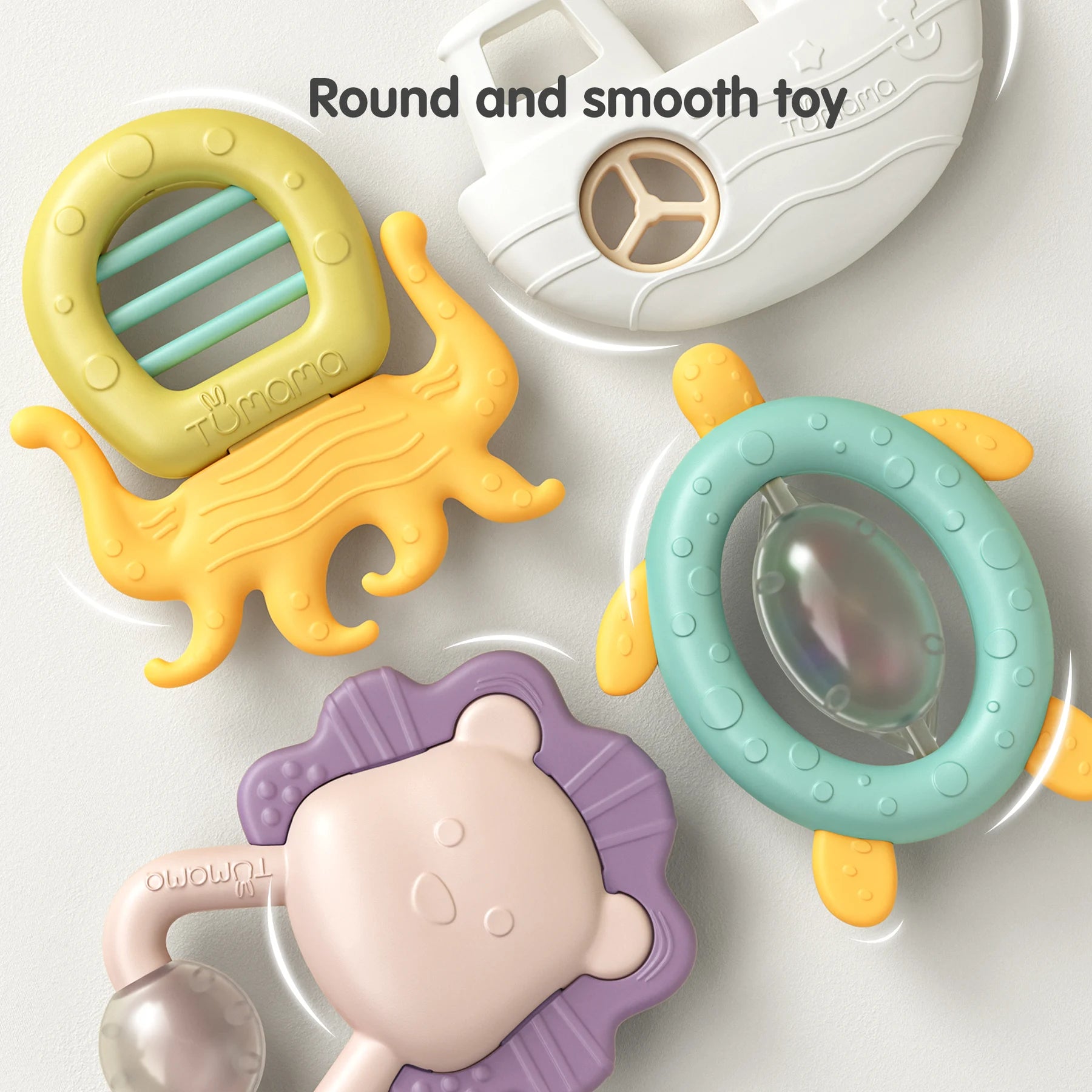 Baby rattle teether toys shake grab baby toy,early developmental plaything teething toy set 10pcs for babies 0 Month+