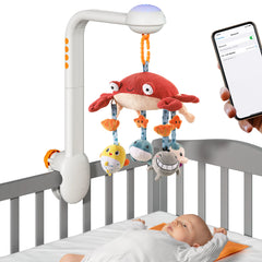 Baby Crib Mobile with Lights and Music for Baby Shower Gifts