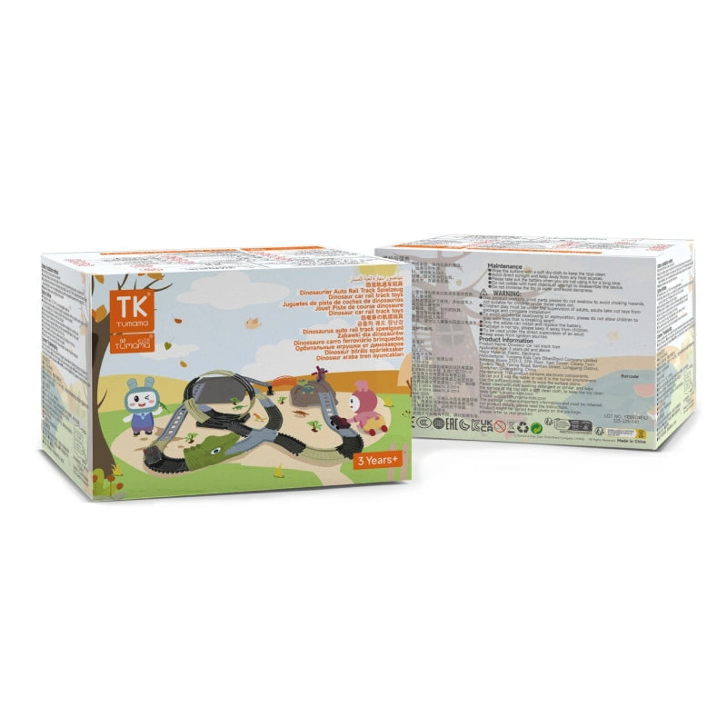 TUMAMA Dinosaur Themed Car Race Track Toy