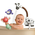 Baby bath toy shower head with spinner toys wind up toys zebra bathtub water pump for toddler 18 Months+