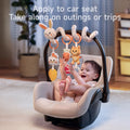 Bunny Spiral Car Seat Toy​ with Hanging Rattles Toys is installed in the car seat for use