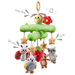 Woodland Animal Crib Mobile – Shake for Sound (Built-in Rattle)
