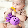 Baby toy, hanging plush toy for crib stroller car seat, baby soft rattle teether seahorse octopus lobster toy set for newborn infant 0 Month+