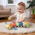 Stuffed Animal Caterpillar with Rattle, Teether, Crinkle Paper & Squeaker Sounds