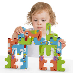 Animal Figures Stacking Toy Blocks Set (15pcs)