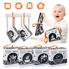 Black and White High Contrast Infant Crinkle Book